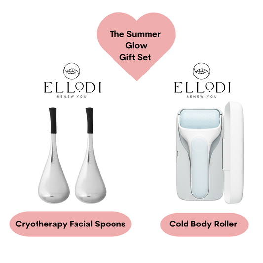 Summer Glow Gift Pack : Cryotherapy Facial Spoons + Cold Body Roller